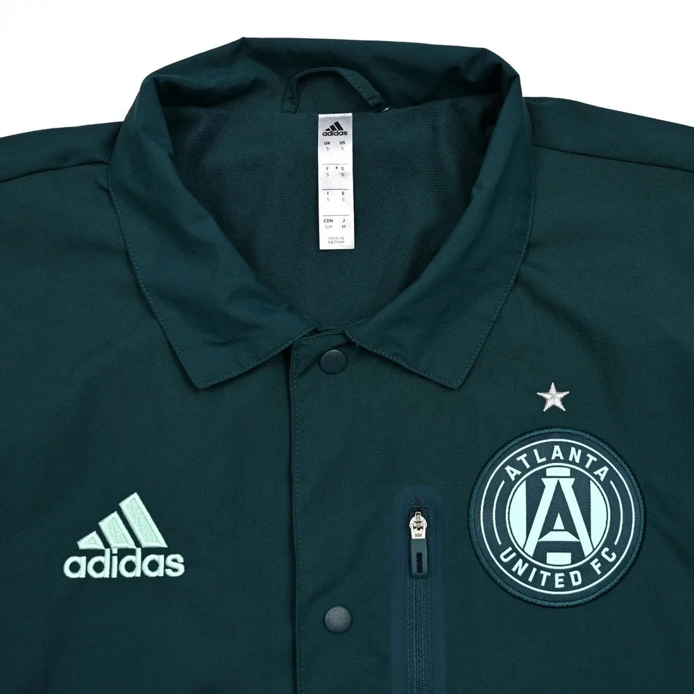 Adidas Atlanta United FC Anthem Jacket Full Snap Lined Men's Small‎ Green Soccer